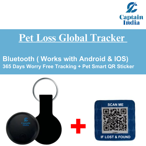 Pet Loss Global Tracker: Bluetooth Tracker |     Works with Android & IOS |    365 Days Worry Free Tracking + Pet Smart QR Tag  |                     Pre-Booking opened for ₹499/- ONLY.