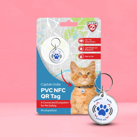 PVC NFC QR tag ecosystem for pet safety