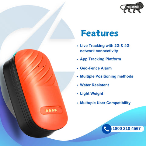 Captain India Smart 4G GPS Tracker: for Dogs, Cats & Other animals | with 24/7 Pet Safety Station | 1 Year Sim Subscription Included| Long Battery Life | Free Pet Smart QR Tag | From the Leaders in Safety