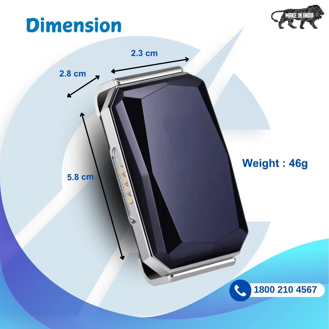 Captain India Blue Collar Lifestyle GPS Tracker | with 24/7 Pet Safety Station | 1 Year Sim Subscription Included | Long Battery Life | Free Pet Smart QR Tag - Captain India